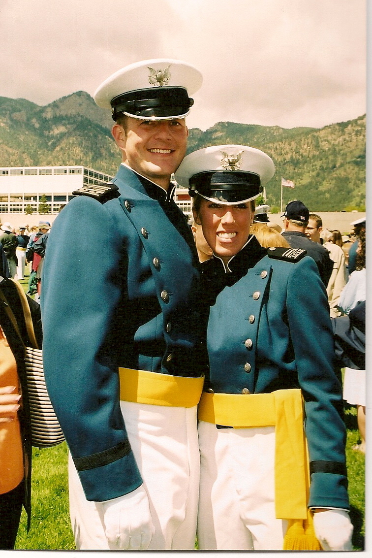 Weldon and Kristen Hobbs in USAFA parade uniforms
